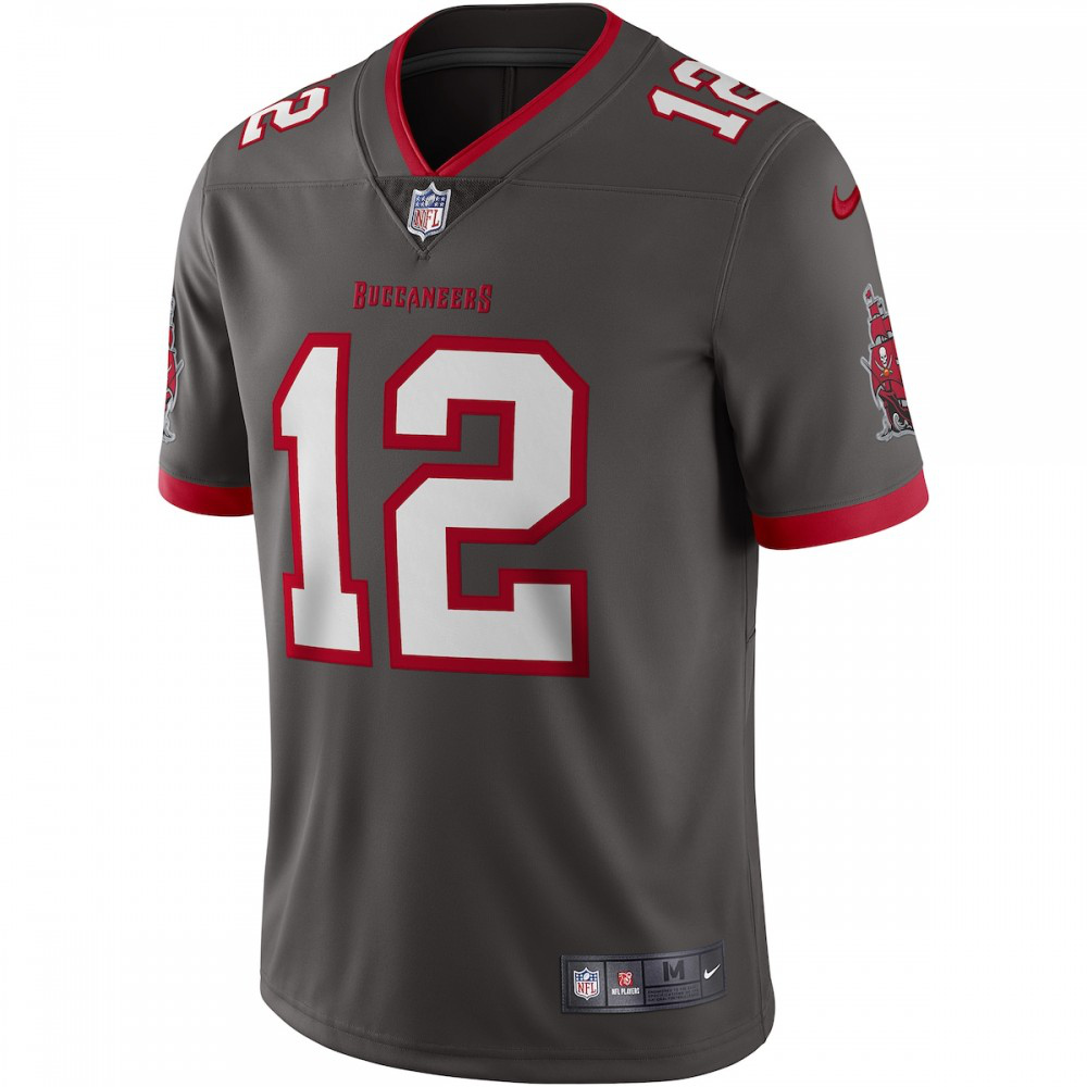 Tom Brady Tampa Bay Buccaneers Nike Alternate Vapor Limited Jersey - Pewter-GridironStore